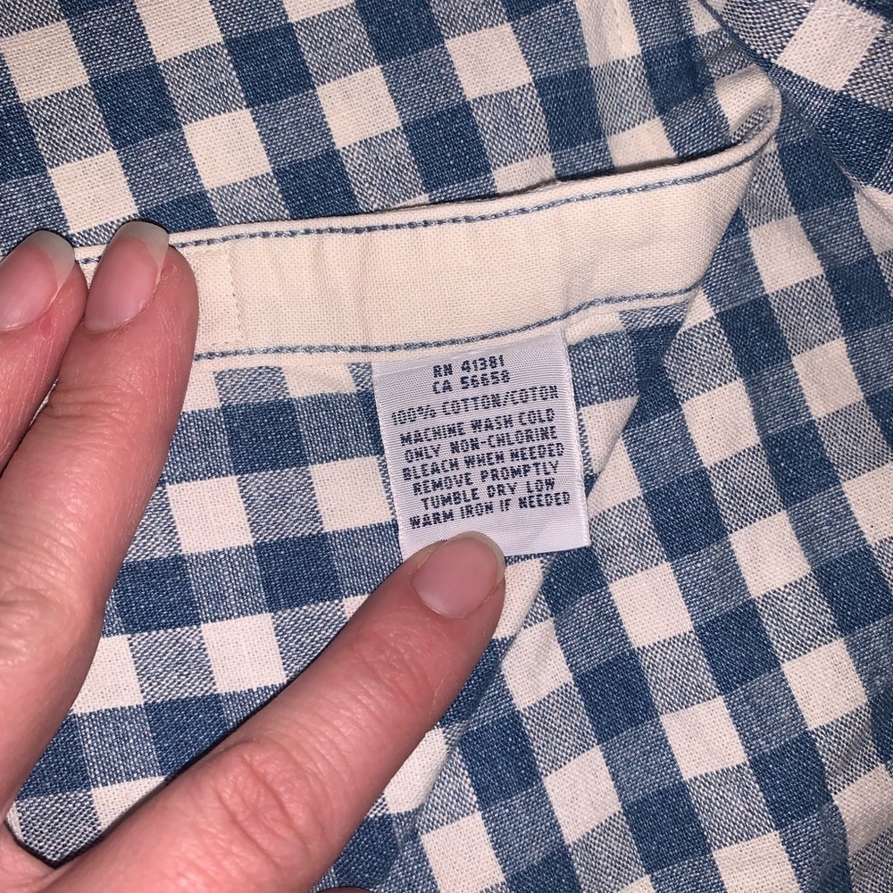 Polo Ralph Lauren Blue White Plaid Check Gingham Chest Pocket Rustic Shirt M - Picture 4 of 8